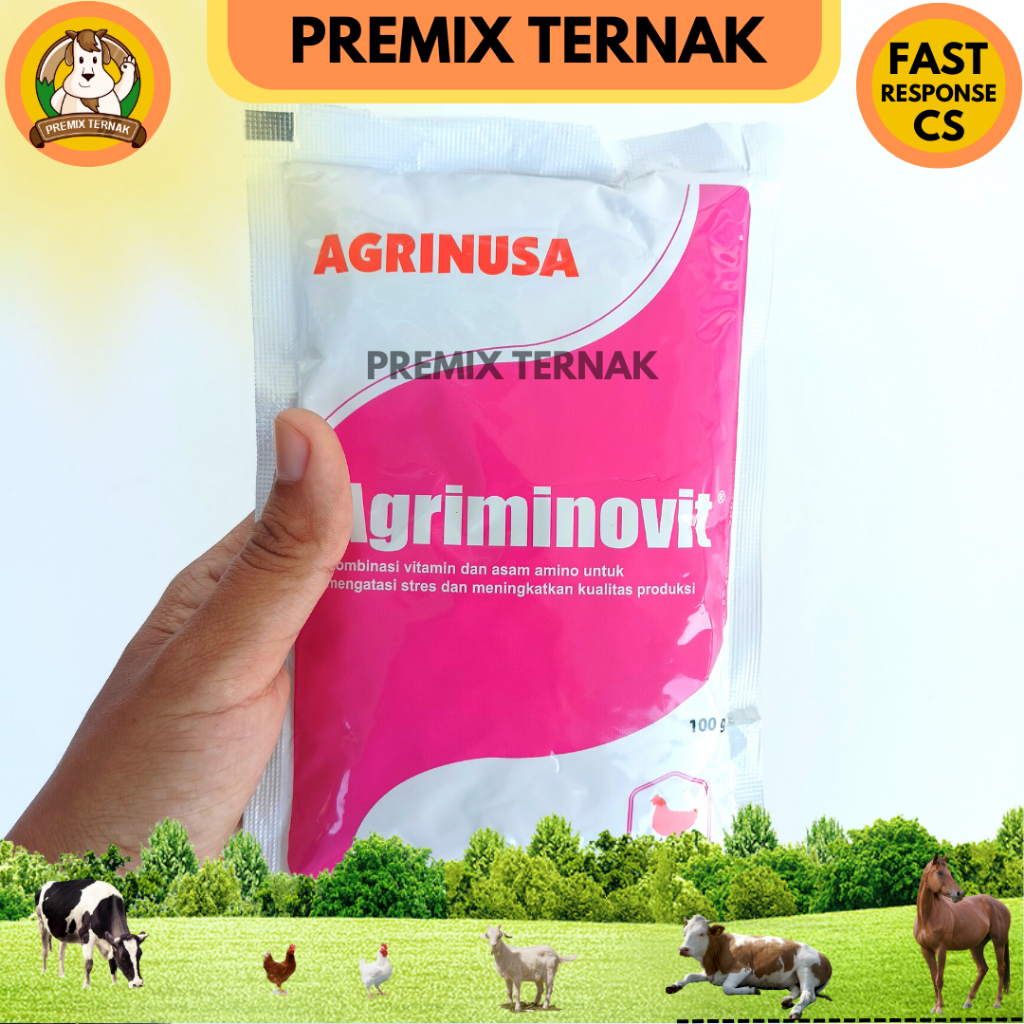 AGRIMINOVIT 100 gr - Multivitamin Asam Amino Untuk Hewan Ternak