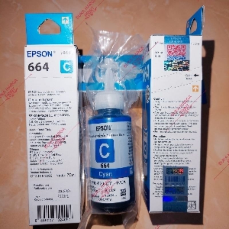Tinta Printer 664 Original L100/L110/L120/L200/L210/L220/L300/L310/L350/L355/L360/L365/L380/L385/L405/L455/L480/L485/L550/L555/L565/L655/L1300/1455 isi 70ml