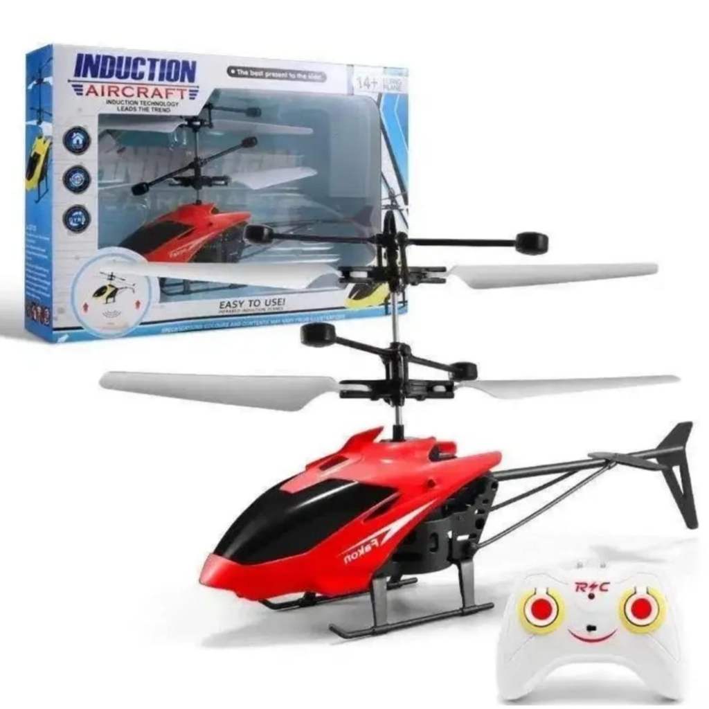 Helikopter RC Mainan Anak Helikopter Remote Control Pesawat Terbang LED Jarak Jauh Smart Chargeable Dengan Sensor Tangan Anti Banting