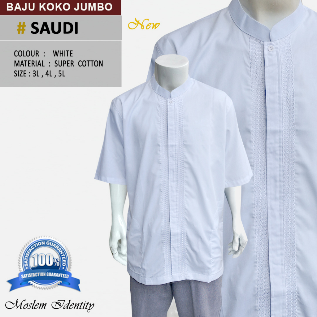 Baju Koko Gaul  Big Size, Baju Koko Bordir, Baju Koko Jumbo 3L,  4L,  5L