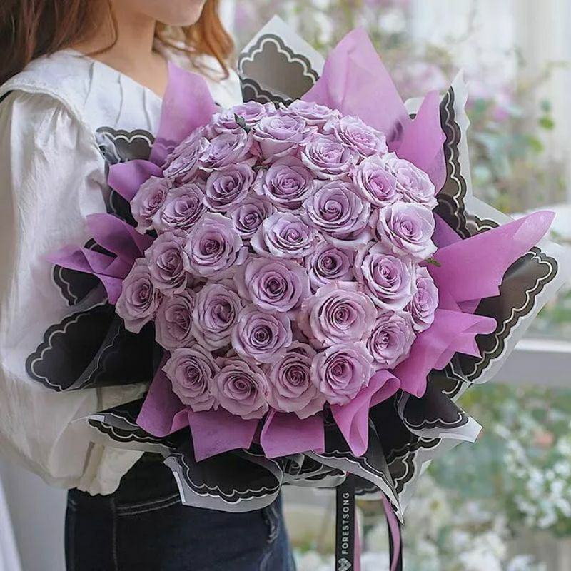 Buket List Cloud Frame Transparan /Kertas Buket Bunga Cellophane Florist Kertas Kado