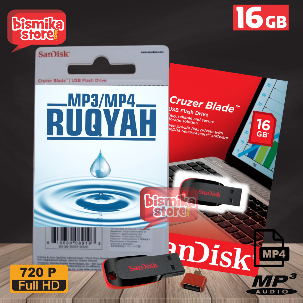 Flashdisk Ruqyah - MP3 Ruqyah - MP4 Ruqyah 32gb