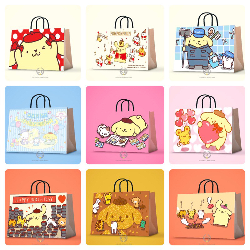 

Paperbag Custom Pompompurin Sanrio Jumbo Goodie Bag Ulang Tahun Anak Tas Kado Tas Kertas Hampers Birthday