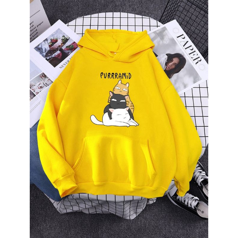 meow purrramid hoodie wanita perempuan original