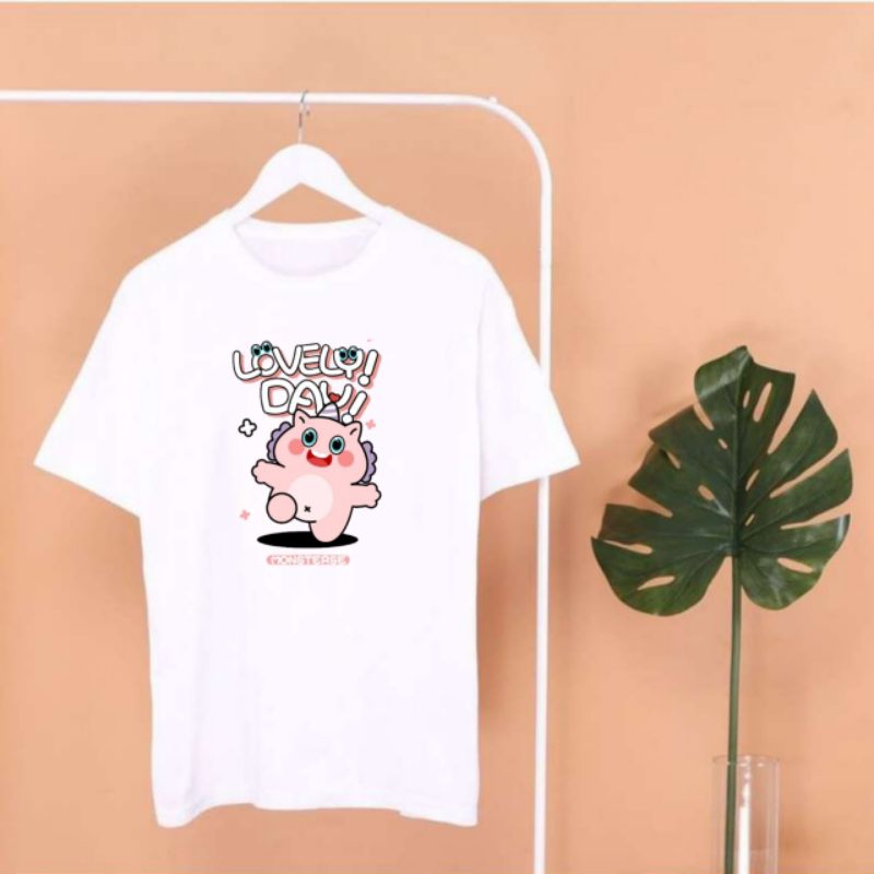 Kaos anak katun perempuan MONSTERES LITTLE/Baju anak laki laki cotton combed/T-shirt distro/unisex/B