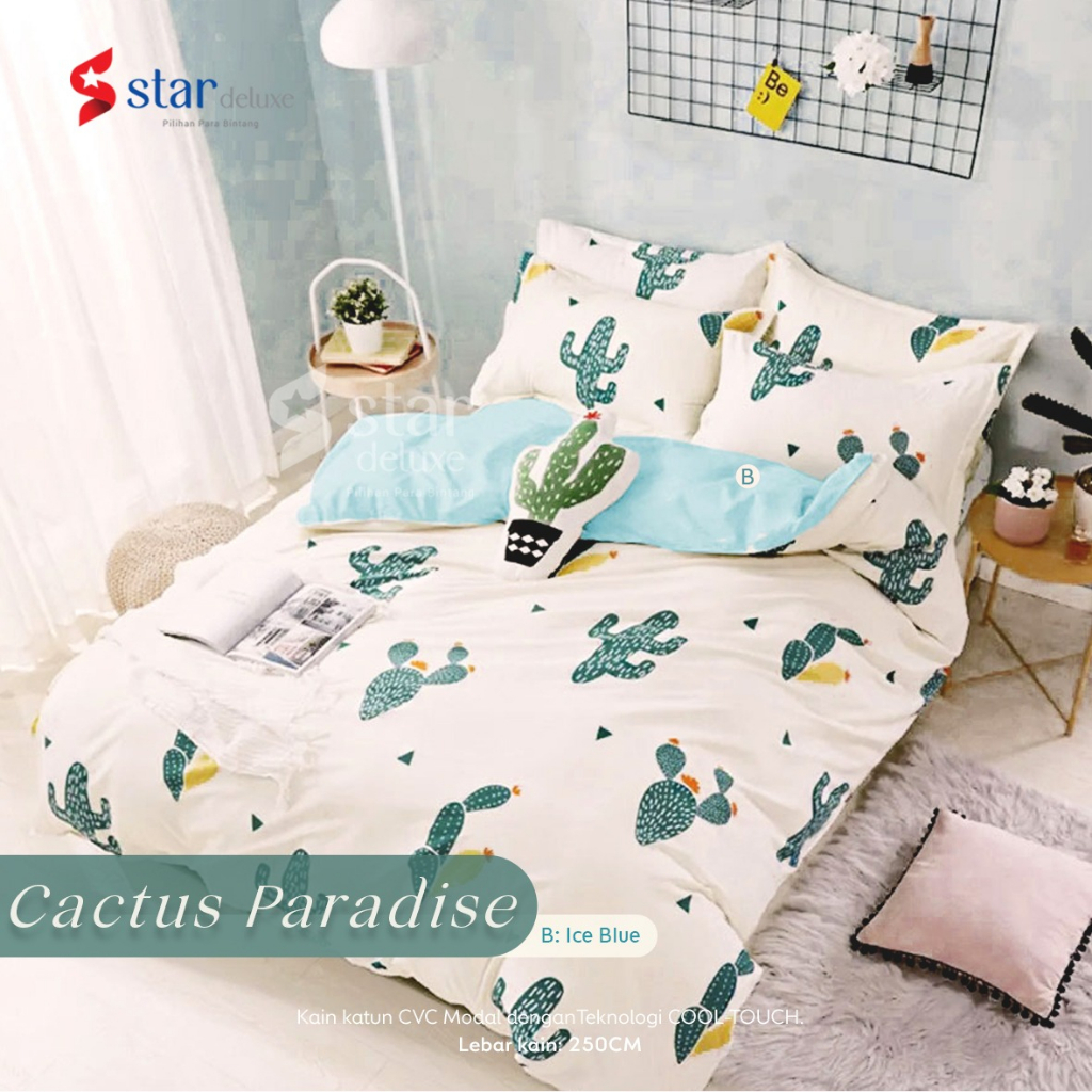 SPREI CVC MOTIF ANAK BAHAN KATUN CVC STAR | SPREI ANTI GESER BAHAN KATUN PREMIUM GRADE A+ UKURAN 180x200 / 160x200 / 120x200 TINGGI 30