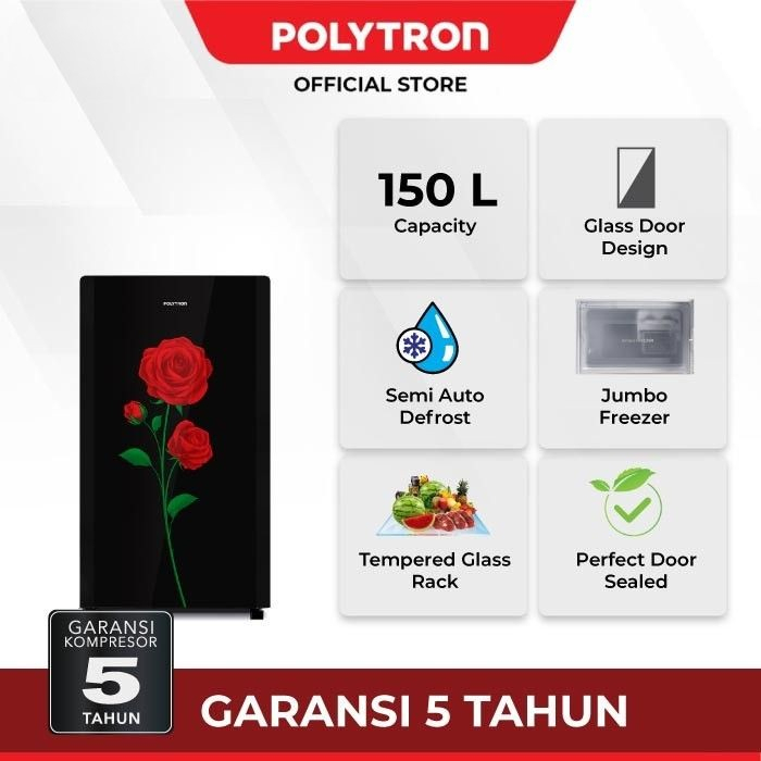 Kulkas Polytron 1 pintu PRA 15 CRX Garansi Resmi khusus Bandung &amp; Jawa Barat #murah