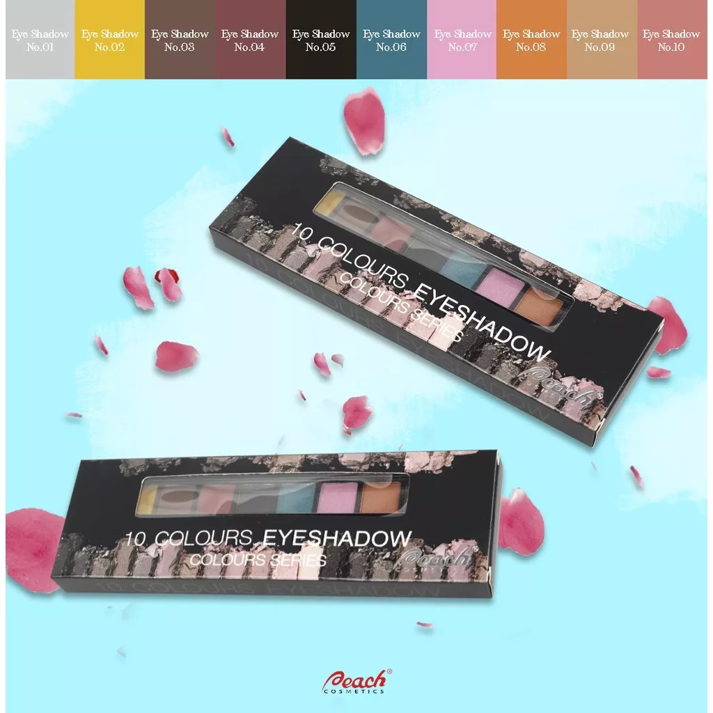 PEACH EYESHADOW (10 COLOURS) BPOM / EYESHADOW PALLATE 10 CLR