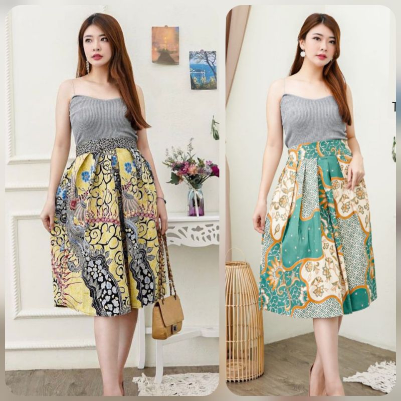 SKIRT ROK BATIK WANITA BAWAHAN KERJA KANTOR MURAH FASHION CEWEK 051 MURAH COUPLE SARIMBIT