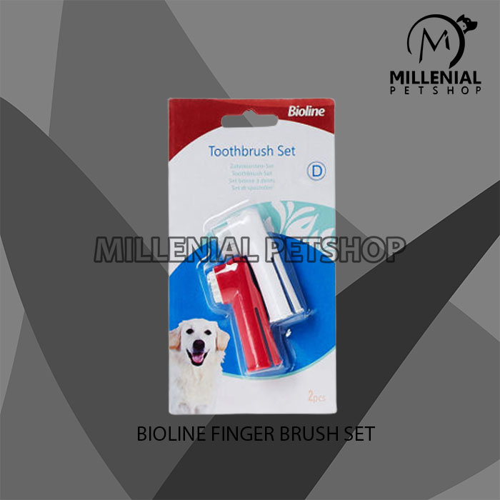 Sikat Gigi Anjing Bioline Tooth Set Finger Brush