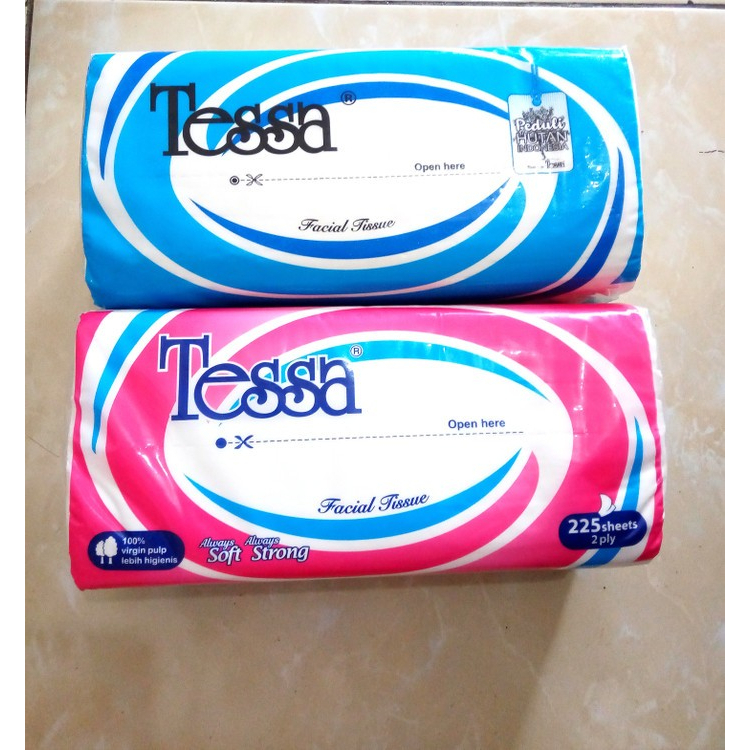 Tessa Facial Tissue Bungkus 225 Sheets 2 ply