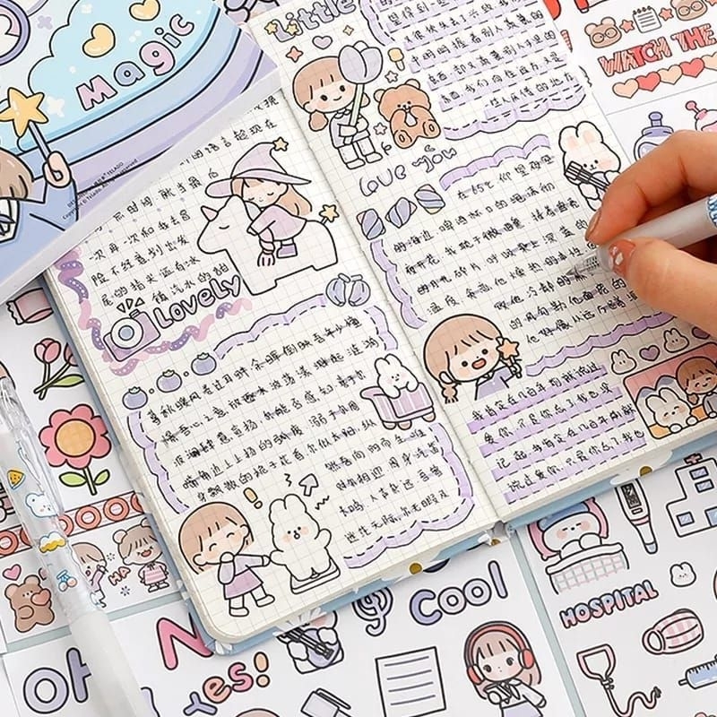 

Sticker kertas motif lucu untuk dekorasi