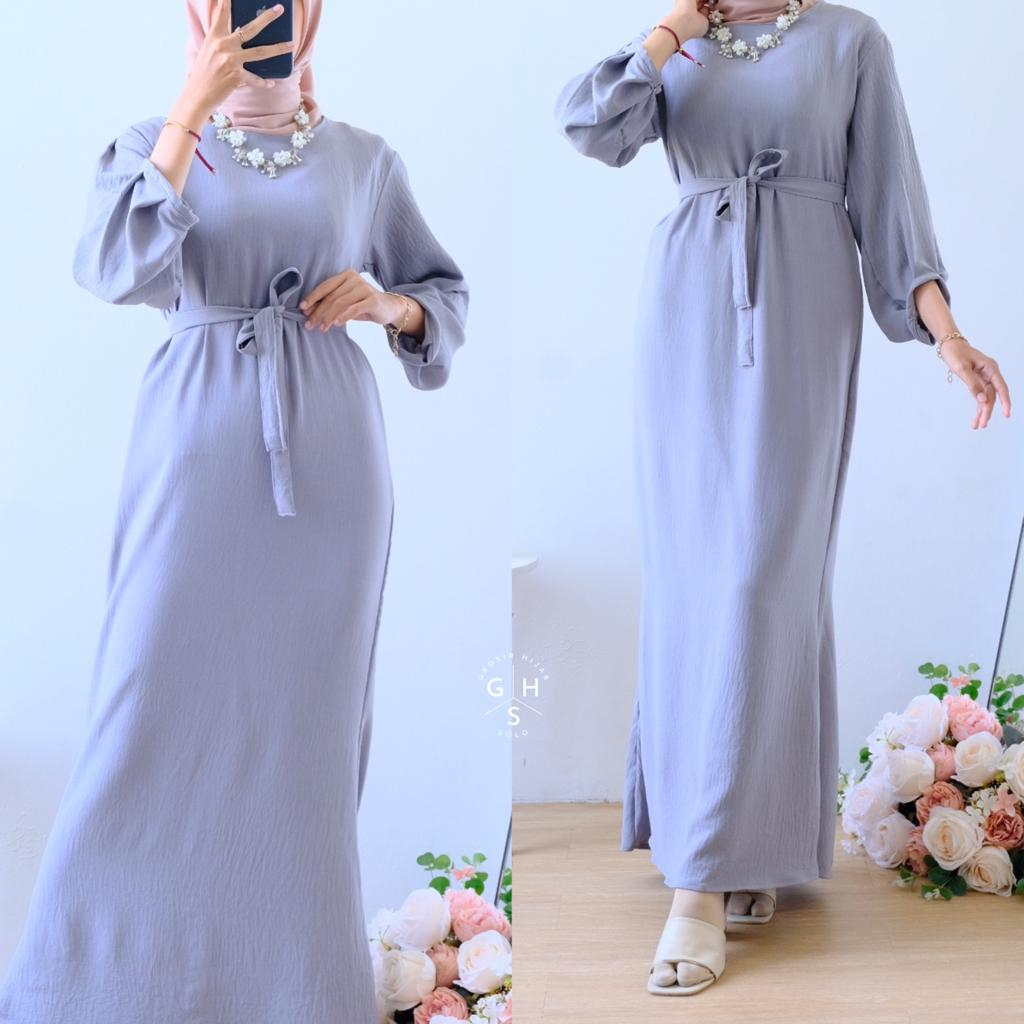 DEBORA GAMIS MERMAID TALI MAXI DRESS PANJANG ATASAN WANITA CRINCLE AIRFLOW PREMIUM (KJI)