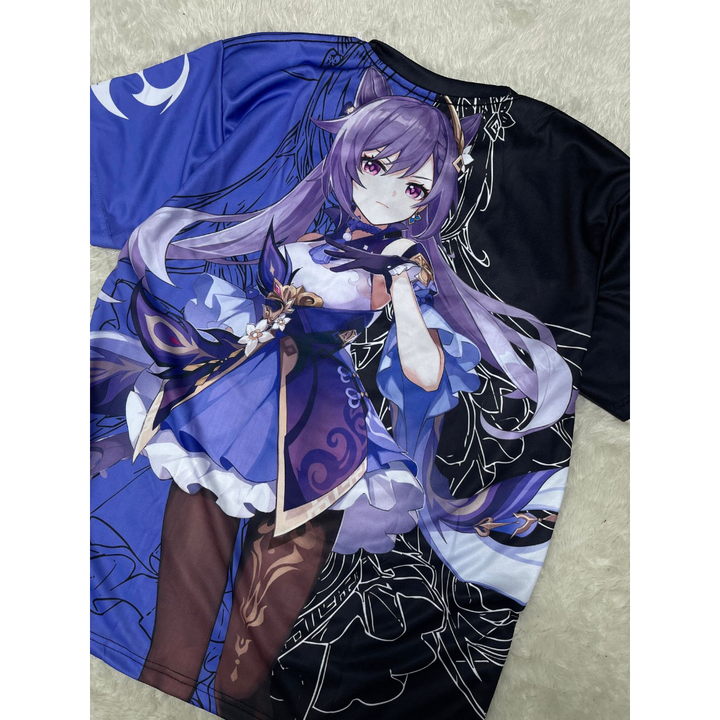 Jersey Keqing Two Tone Fullprint Genshin Impact Waifu Sejuta Umat Game Anime Gaming Premium Unisex