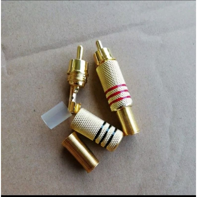 Jack RCA gold Jek Audio Kuning emas