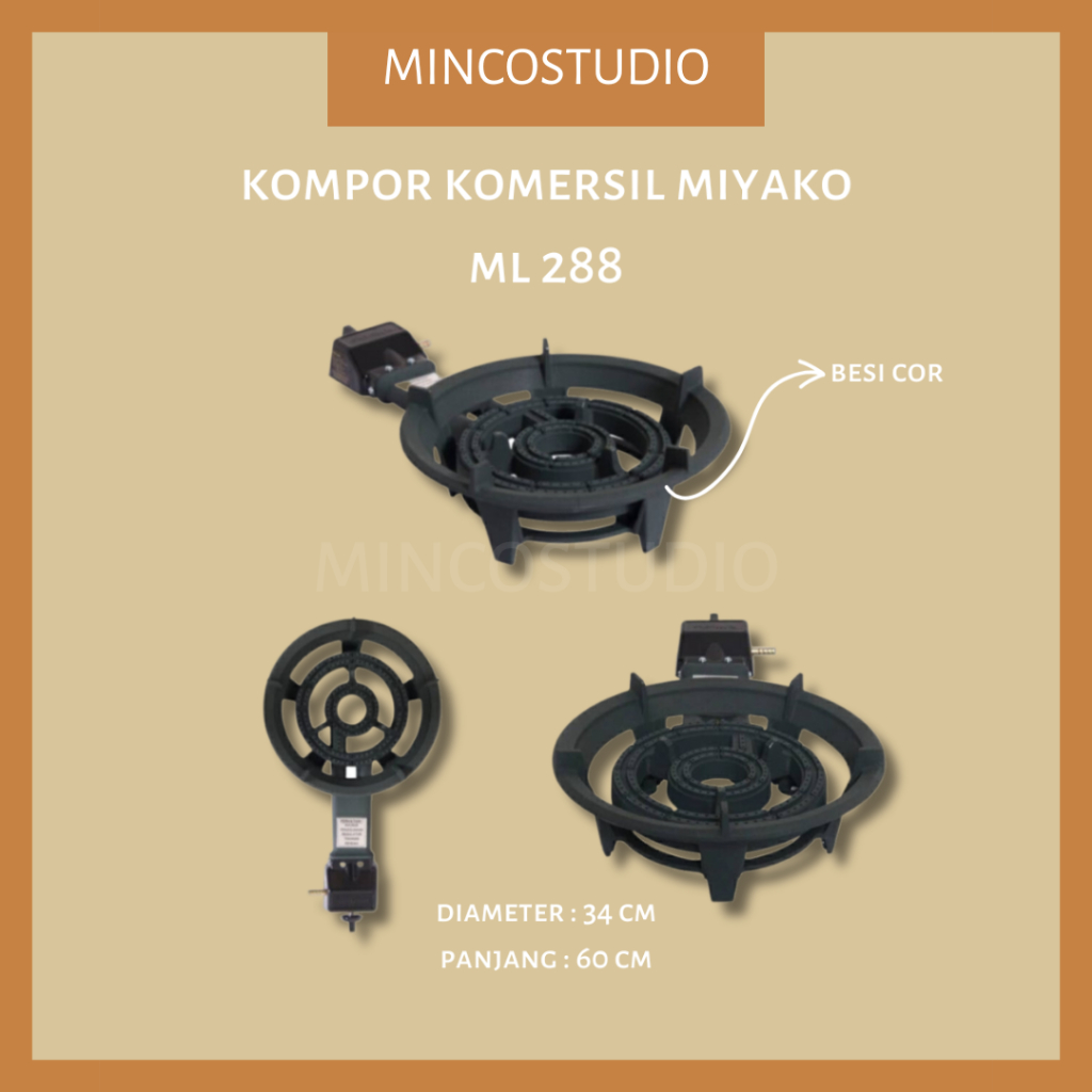 KOMPOR GAS KOMERSIAL / KOMPOR GAS API 1000 / KOMPOR MIYAKO ML-288
