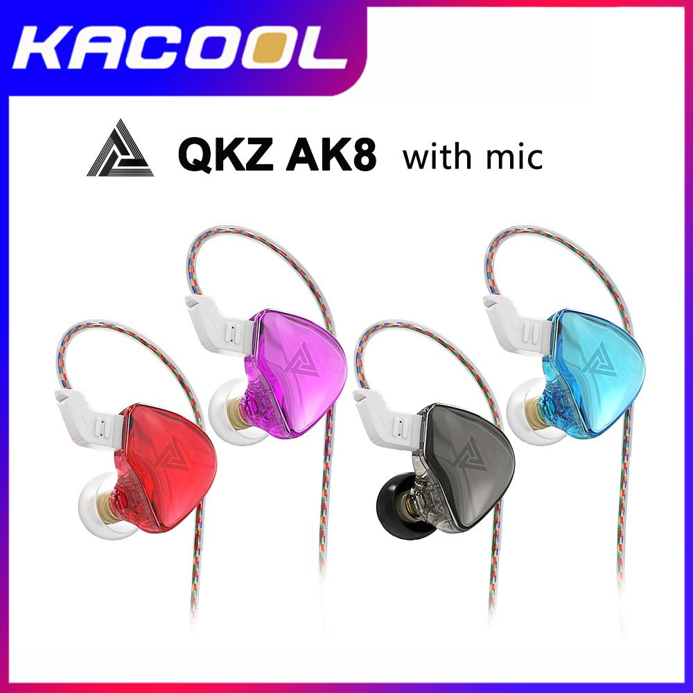 QKZ AK6 QKZ AK8 In-Ear Stage HIFI Dynamic Headphones Game Wire Control Bass Headphones with Microphone