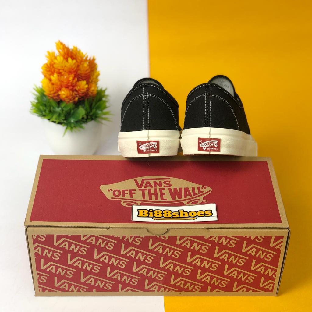 Sepatu Vans authentic black white og sneakers pria wanita kasual keren