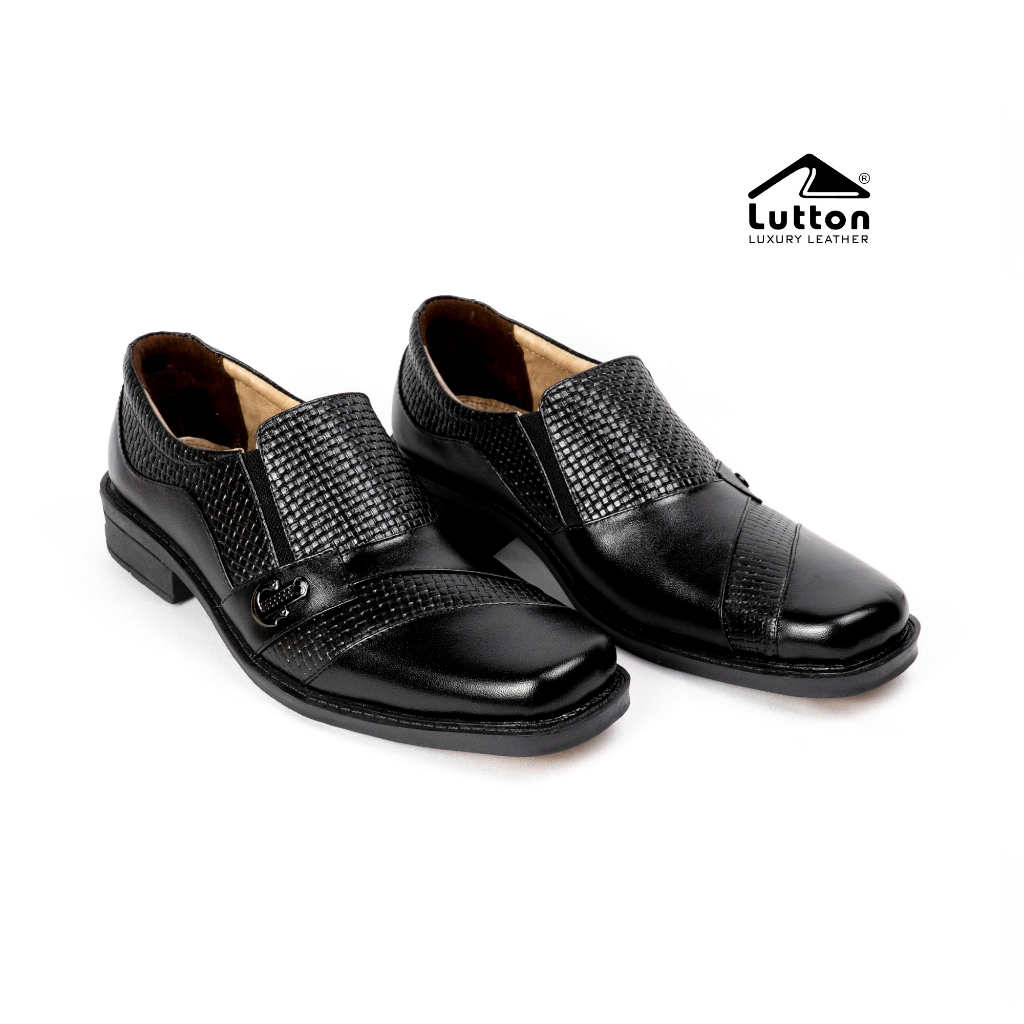 LUTTON SEPATU PRIA PANTOFEL FORMAL KULIT ASLI - KOBOI