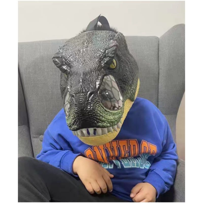 Topeng Dinosaurus T-rex Helmet Dinosaurus Bunyi Topeng Hallowen