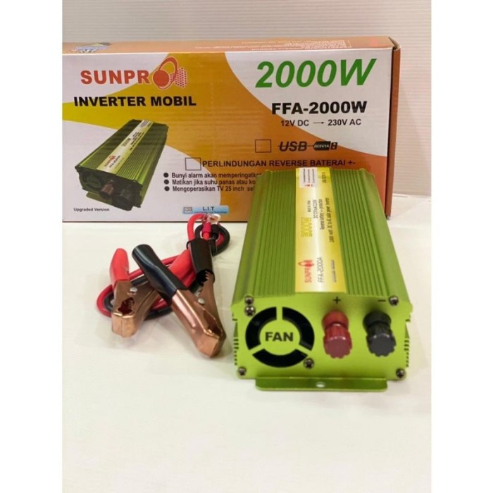 COD Power Inverter Sunpro 2000W Inverter Mobil / Inverter FFA 2000 Watt / FFA 2000W