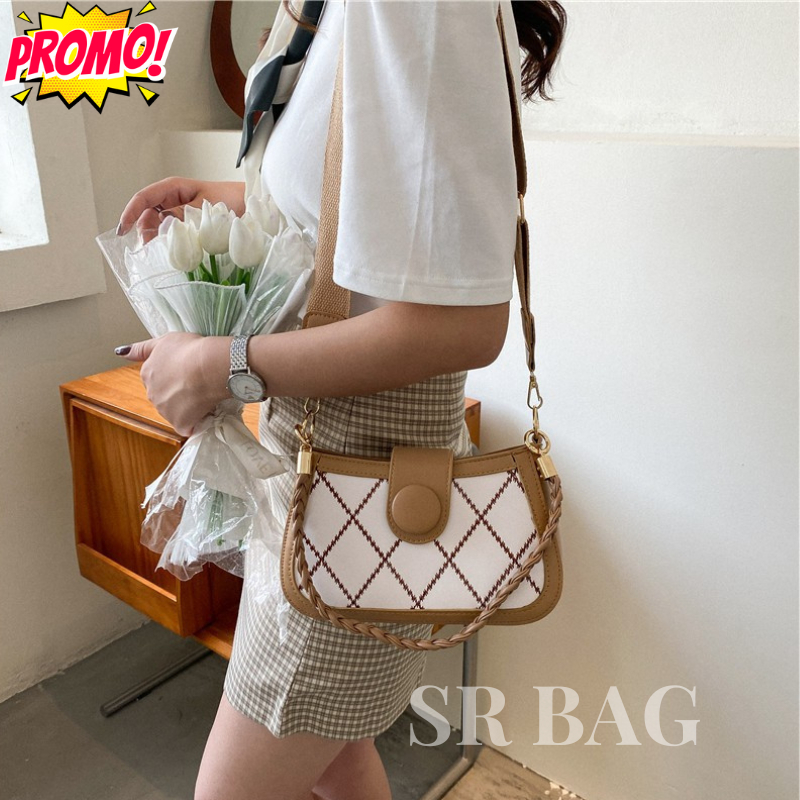 PROMO Tas Selempang Wanita Import Kekinian Fashion Shoulder Bag Korea FA1074 2023