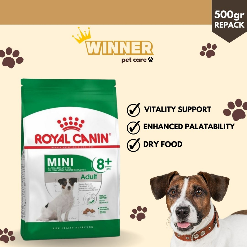 Royal Canin Mini Adult Dog 8+ Repack 500gr