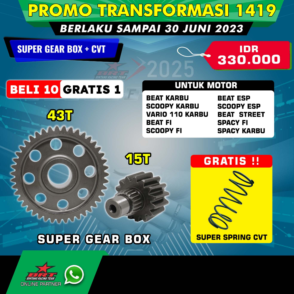 Promo 1419 Super Gear Box + Per CVT Beat