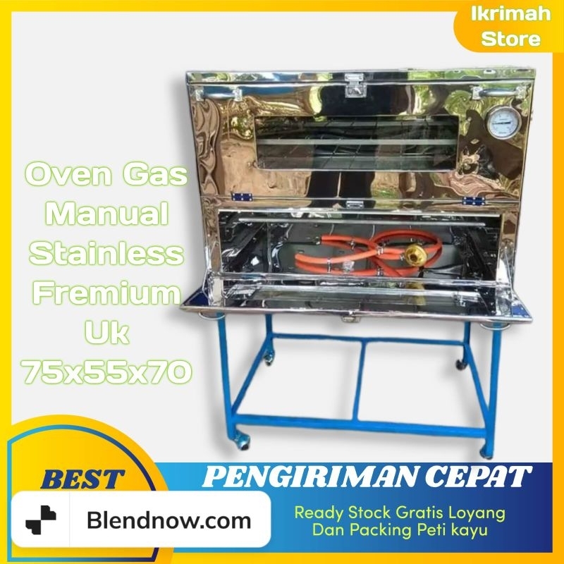 OVEN GAS MANUAL STAINLESS PREMIUM UKURAN 75x55x70cm