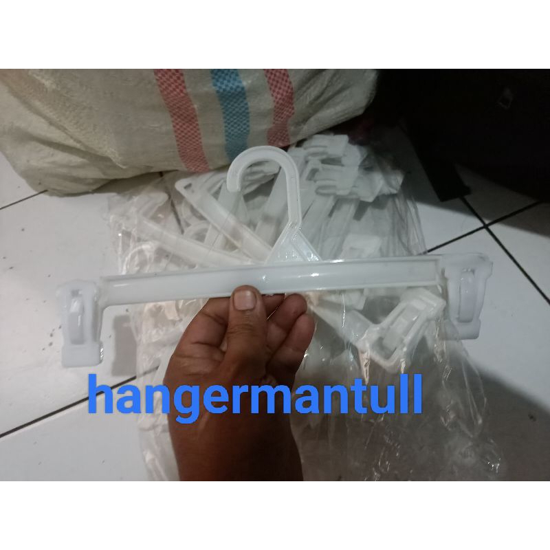 hanger jepit PUTIH ukuran 20,25,30 cm harga 12pcs