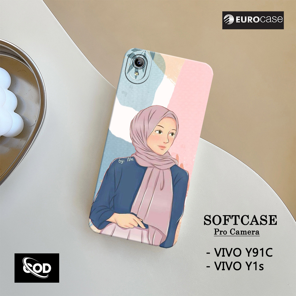 Casing Hp Vivo Y91c / Y1s  - Fashion Case Hijab - Soft Case Hp Vivo Y91c / Y1s Terbaru - Kesing Hp V