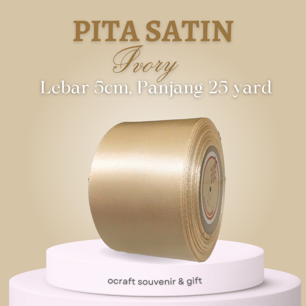

PITA SATIN IVORY 5cm - 1 ROLL (25 yard = 22 meter)
