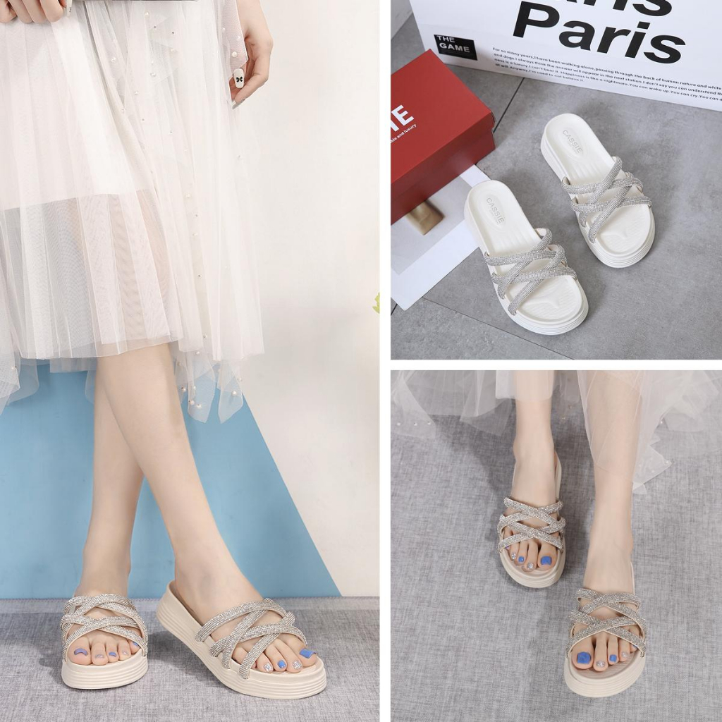 GSW Sandal wanita import sepatu sandal wanita import ( KELLI ) sandal wedges wanita sendal wedges wanita