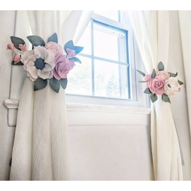 ikat gorden/ikat hordeng bentuk bunga /ikat hordeng simple dan elegant