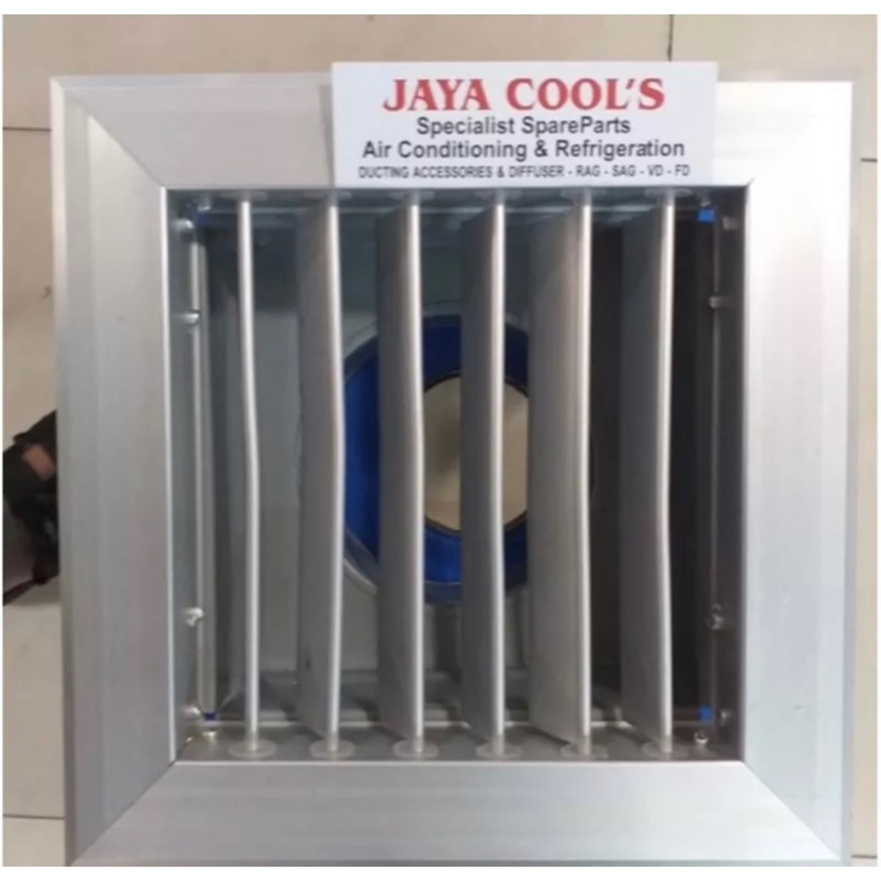 Grill ducting ac 15x15cm ukuran dalam + cerobong 3 inch + CAT PUTIH