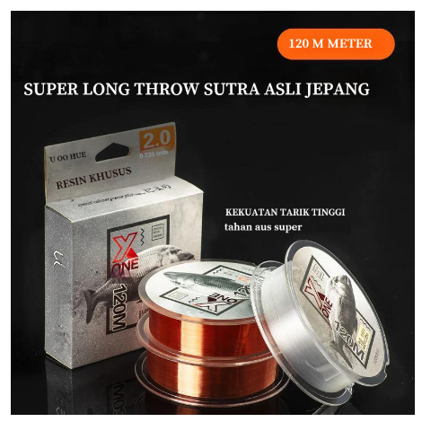 √ Stok Indonesia √ daiwa pancing luar ruangan Jepang mengimpor tali pancing jalinan 120m dengan tali