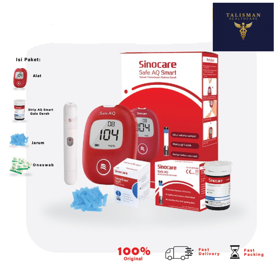 Alat Tes Gula Darah Sinocare Safe AQ Smart