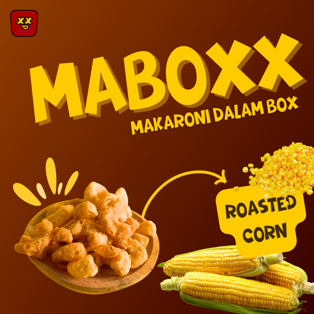 

Snack Makaroni Goreng Kering Maboxx Rasa JAGUNG BAKAR Asin Manis