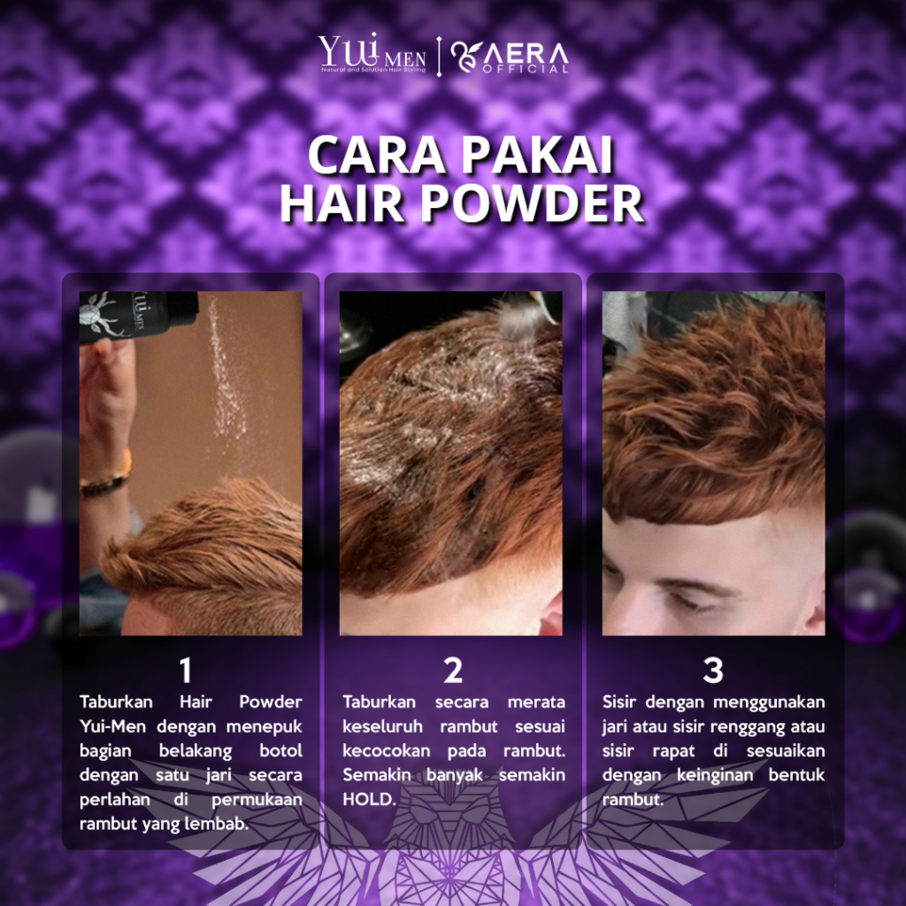 YUIMEN HAIR POWDER PREMIUM + GRATIS SISIR  [ Natural and Solution Hair Styling ]