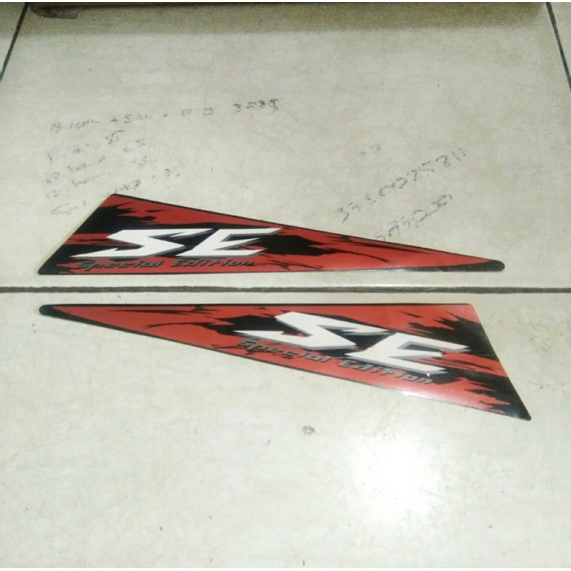 Sepasang stiker body belakang ninja rr new SE oren 2014 2015