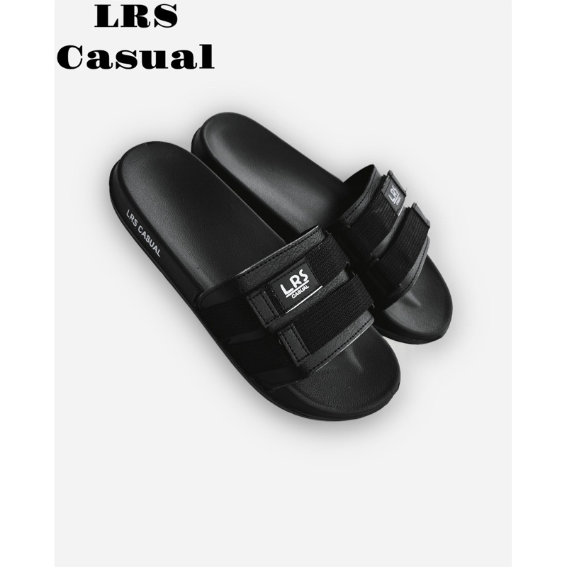 Sandal Pria Murah Sandal Pria wanita Slide Sendal Slip on Sendal Anti Licin Ringan Selop Gorka Hitam lrs casual