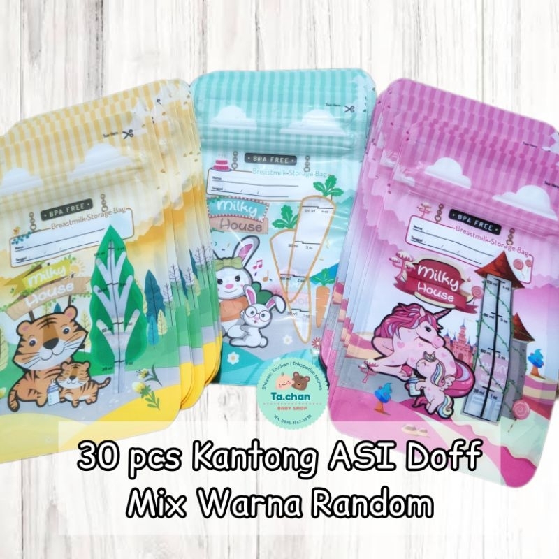 Kantong ASI 120ml isi 30 lembar breast milk storage bag kantong penyimpan asi milky house BPA Free kantong susu