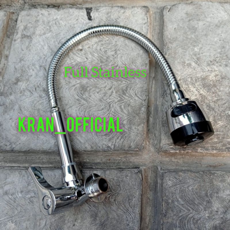 kran Fleksibel cuci piring tembok STAINLESS