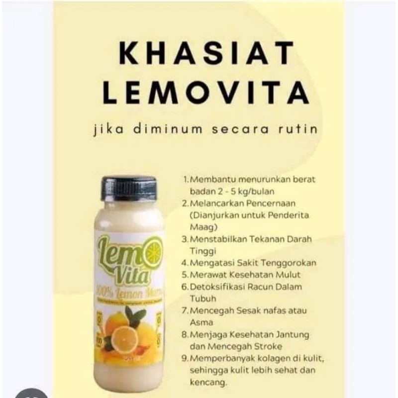 LEMOVITA SARI LEMON DIET DETOX TUBUH PURE LEMON ASLI LEMON WATER