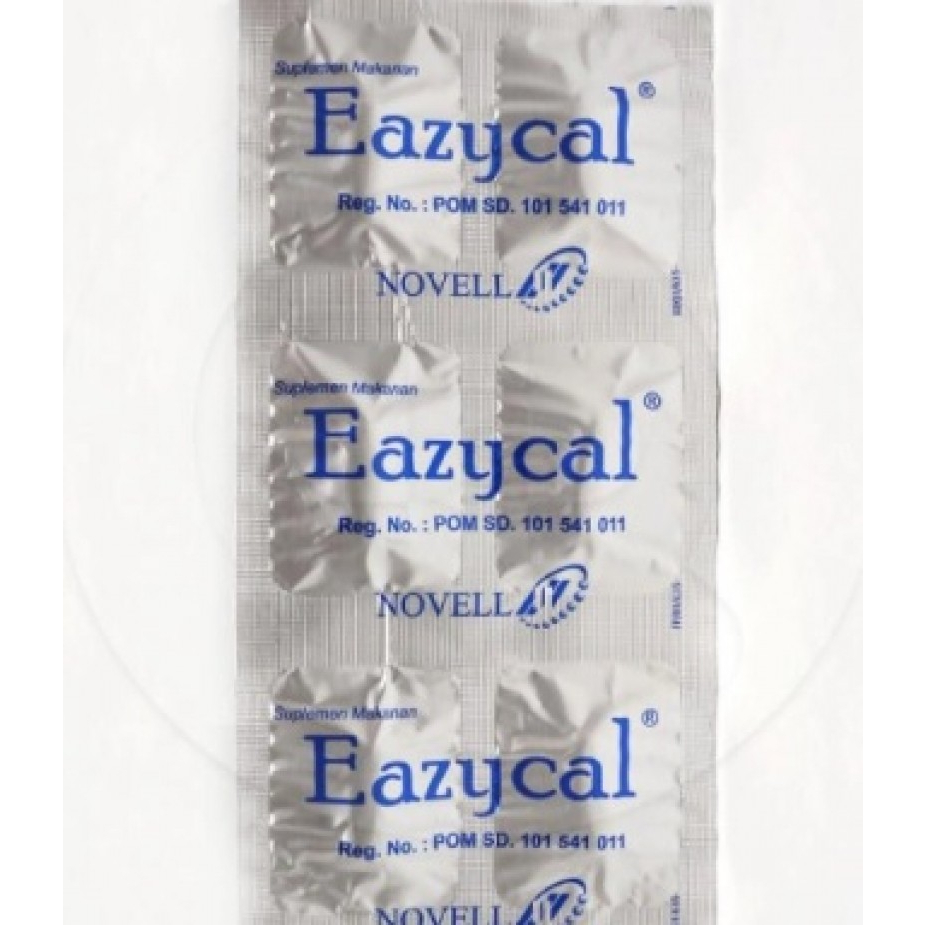 EAZYCAL STRIP 6 KAPLET (VITAMIN KALSIUM TABLET MANIS)