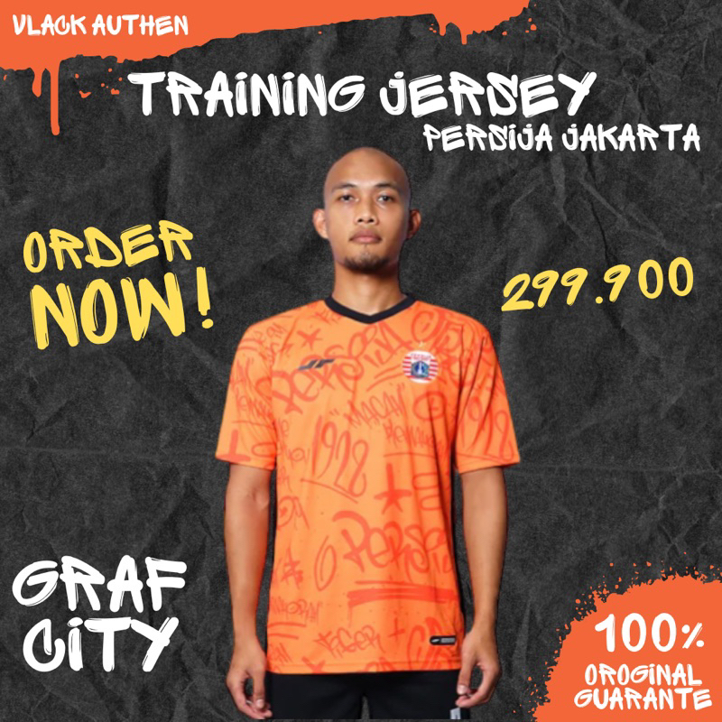 Jersey Training Persija Jakarta 2023 Orange Grafcity Original Apparel Juara