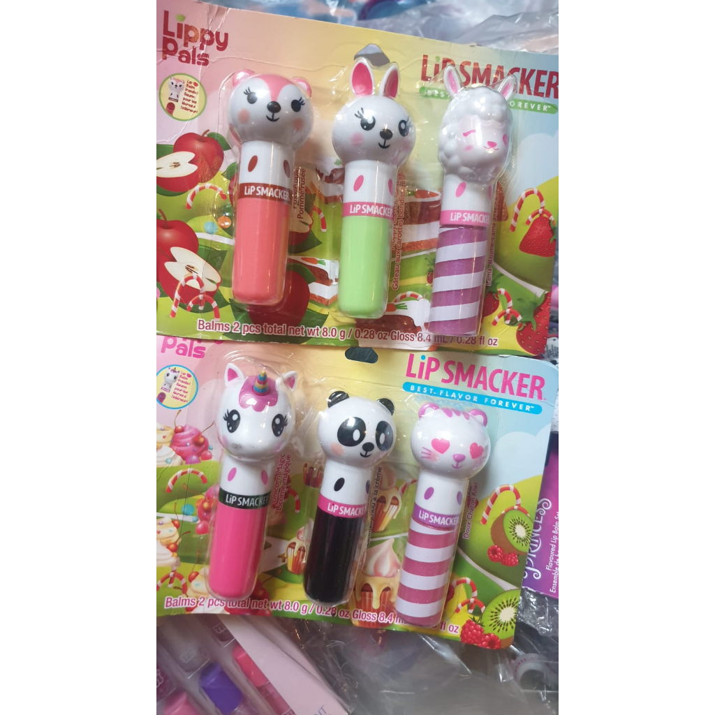 Lipgloss Anak Karakter Lip Smacker Lippy Pals Flavored Lip Balm Set
