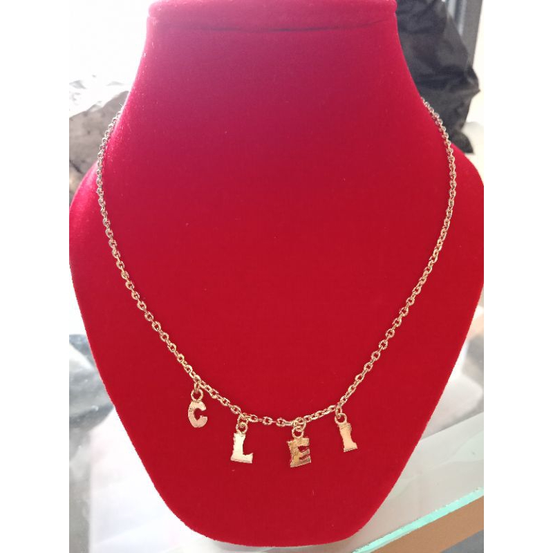 Kalung nama perak asli