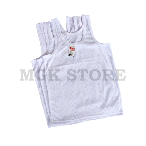 12 Pcs Kaos Dalam Anak SD Polos Lusinan Murah Singlet Salur Anak Laki dan Perempuan