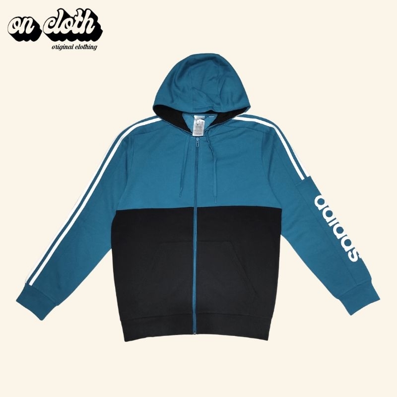 ADIDAS COLORBLOCK HOODIE TEALS/BLACK